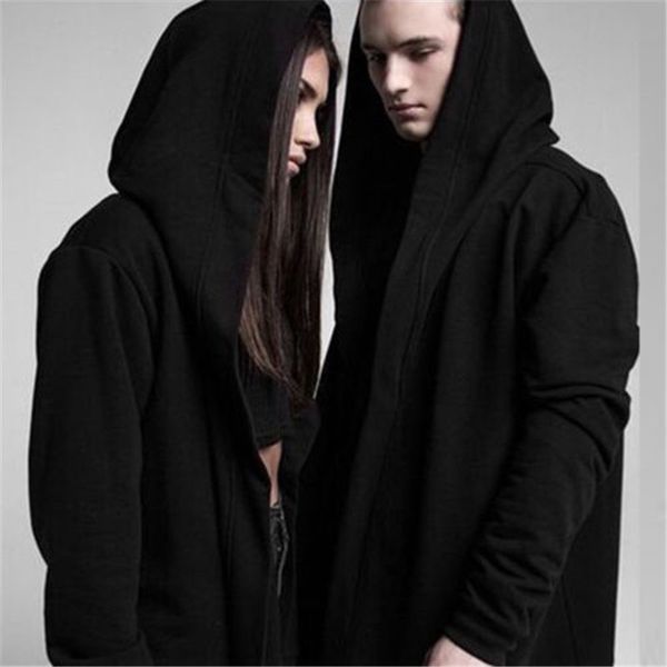 

fashion women men gothic outwear hooded coat black long jacket warm casual cloak cape hoodies cardigans clothes f3, Black;brown