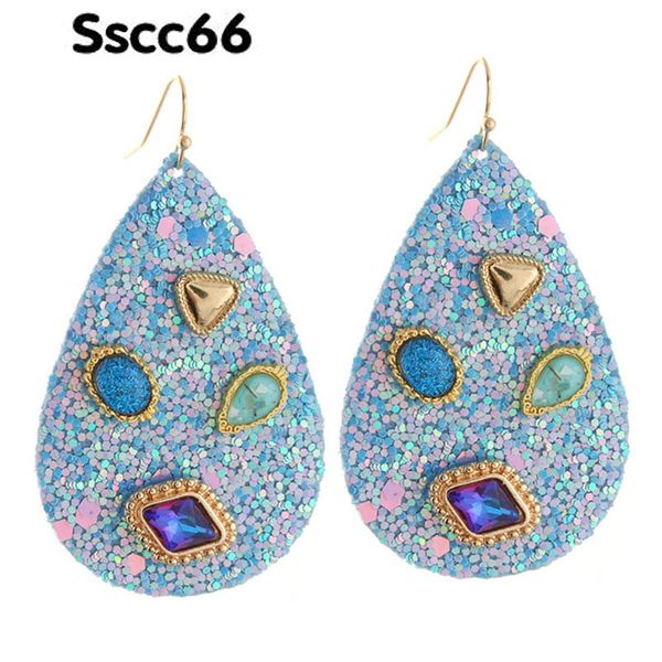 

sscc66 flash earring tiger leather large long water drop big charm earrings woman stick brinco ear oorbellen christmas gift, Silver