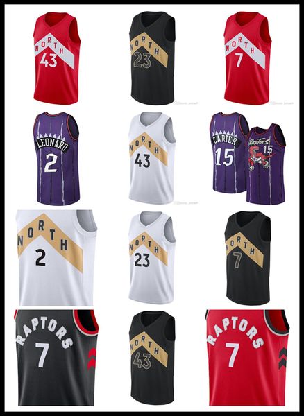 

toronto mens raptors nba 2 kawhi jersey leonard kyle 7 lowry jerseys pascal 43 siakam basketball jersey fred 23 vanvleet vince 15 jersey, Black