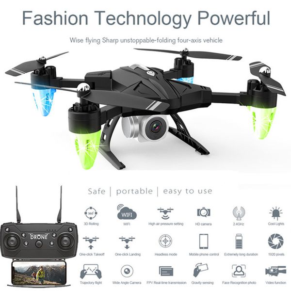 

новый вертолет drone с камерой hd 1080p wifi fpv сеого drone professional складной quadcopter 20 минут работы от батареи