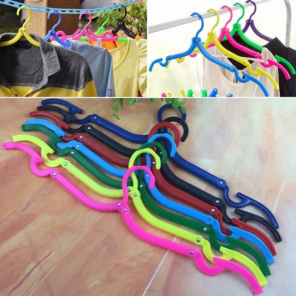 

new multifunctional hangers space saver travel portable folding hanger rack outdoor clothes hangers magic plastic antiskid racks fa2228