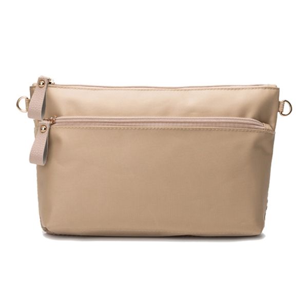 

s бежевый женщина косметичка вставка устроителя путешествие макияж дело карман tote хранение большая емкость cosmetic кошелек вставьте мешок