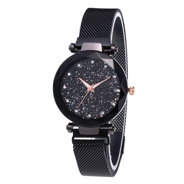 

watch women fashion star sky watches ladies magnet stone milan mesh belt bracelet zegarek damski quartz wristwatch, Slivery;brown