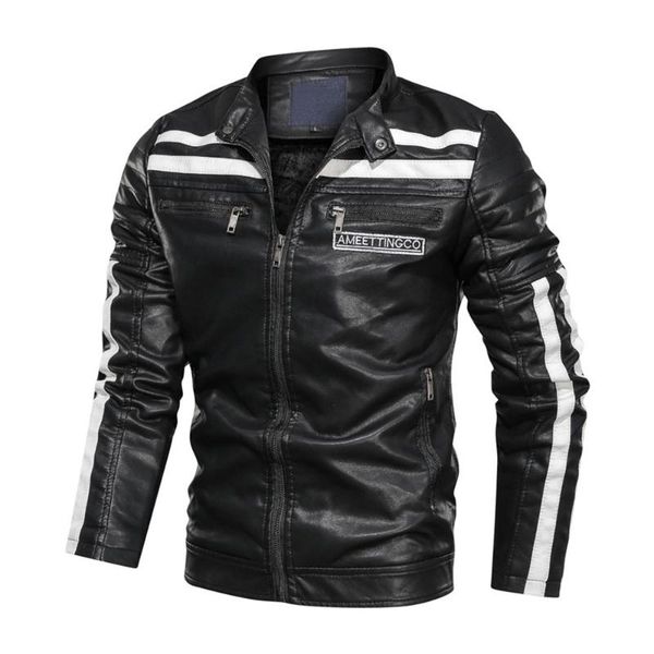 

men's jackets men jacket spring motorcycle causal vintage leather coat fashion biker zipper pocket design pu, Black;brown