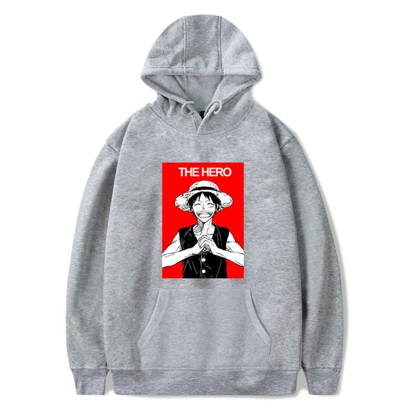

hit anime manga one piece hoodies girl's/boy's casual cozy sweatshirts pop classic brief harajuku full stately and handsome, Black