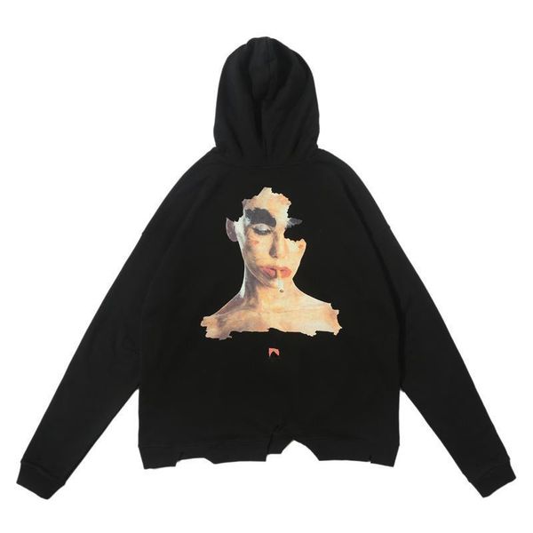 

mens hoodies sweatshirt happy smiling face print mens patchwork hoodies long sleeve hooded pullover jumper sweatshirts men, Black