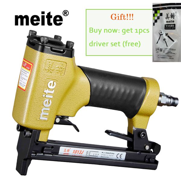 

meite 1013j pneumatic staple professional nail gun sofa furniture stapler fine crown tools jun.14 update tool