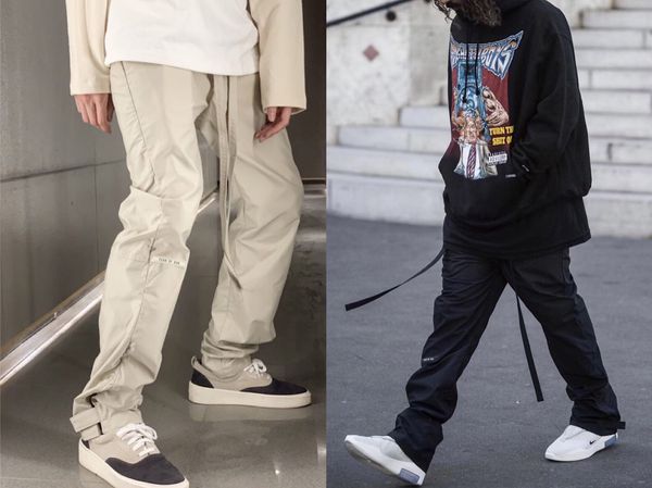 

Kanye west Страх Божий FOG BAGGY НЕЙЛОНОВЫЕ КОСТНЫЕ КОРОБКИ Crewneck Спортивные штаны CALABASAS Бр