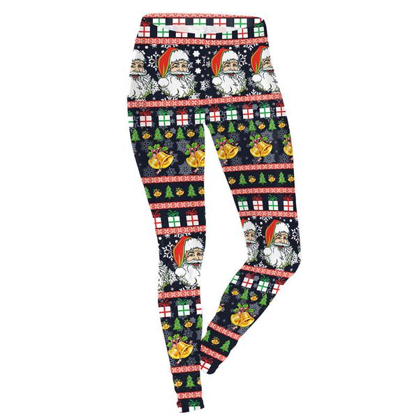 

2018 новый рождество косплей санта женщина взрослых сыпучие wild 3d печать натяжные tight плотные леггинсы, Black;red