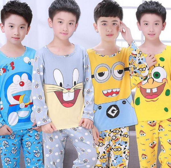 

children pajamas set 2pcs long sleeve sleepwear sets growing girls pyjamas kids cotton long johns suit girls underwear xin530, Blue;red