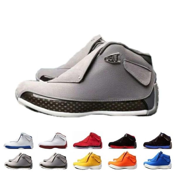 

18 toro red suede grey blue yellow orange suede men basketball shoes 18s bred og asg black white sneakers