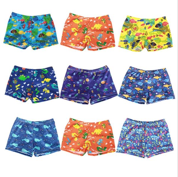 

swimming trunks kids beach swimwear shorts printed baby boys swim pants summer swim wear children beach clothes 8 designs dhw2742, Blue