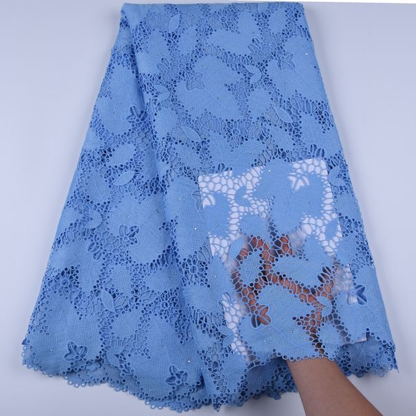 

guipure lace cord lace fabric nigerian fabric 2019 african french water soluble cord for wedding a1668, Pink;blue
