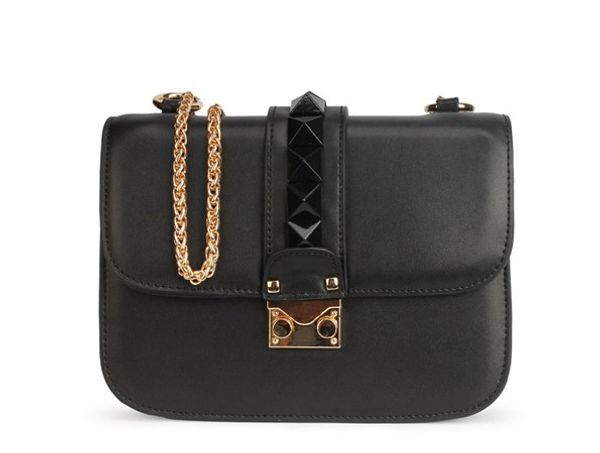 

designer handbags valentine italian genuine leather bag rivet chain crossbody bag shoulder bags w21*h16*d7