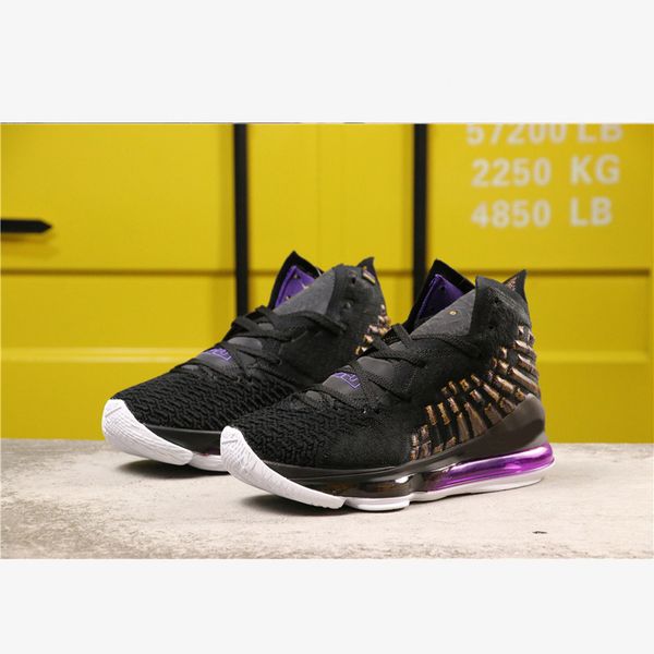 

2020 new lebron 17 mens lakers basketball shoes black white eggplant amarillo designer shoes bq3177-004 size 40-46 with box