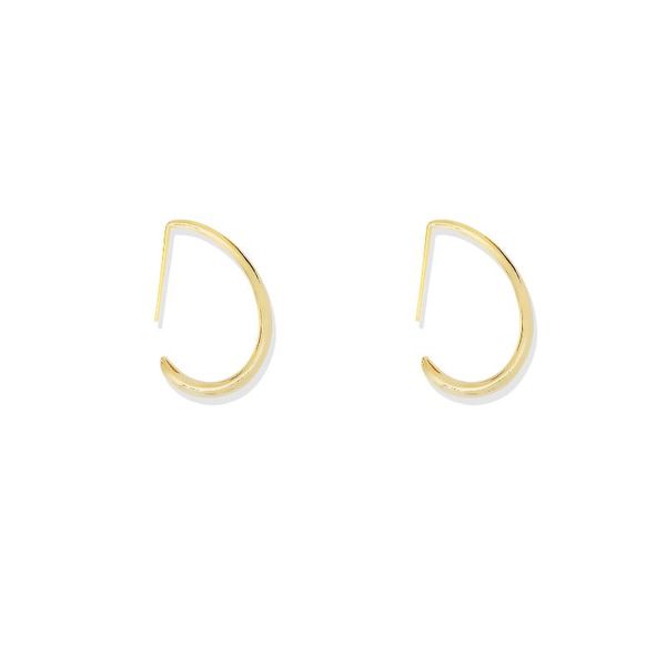 

fashion personality trend jewelry party earrings minimalist metal frosty earrings ladies gifts golden, Silver