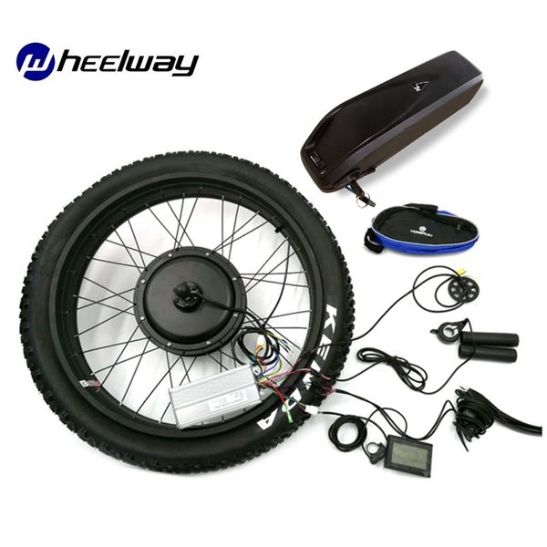

24" 26" 4.0 fat 48v 1500wsnow bike rear drive bicicleta electrica motor electric fat with battery bike conversion kit 4.0 tyre
