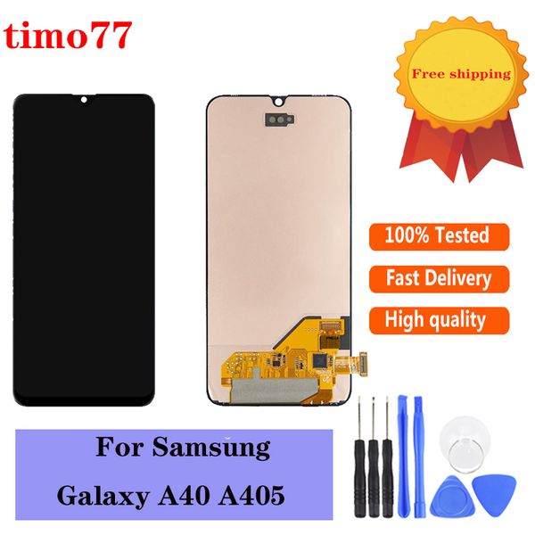 

original lcd panels display digitizer for samsung galaxy a40 a405 screen replacement parts black strictly test dhl