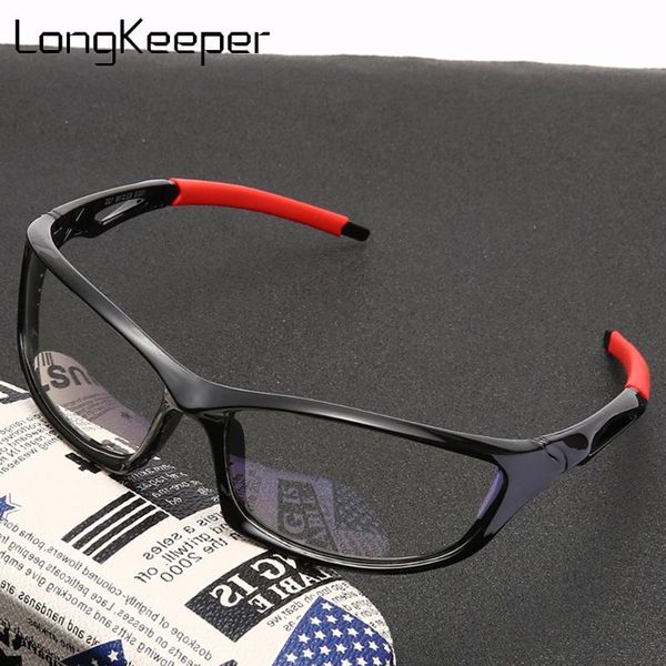 

longkeeper men anti blue light glasses 2020 new sport transparent eyeglasses male black computer gaming eyewear oculos uv400, White;black