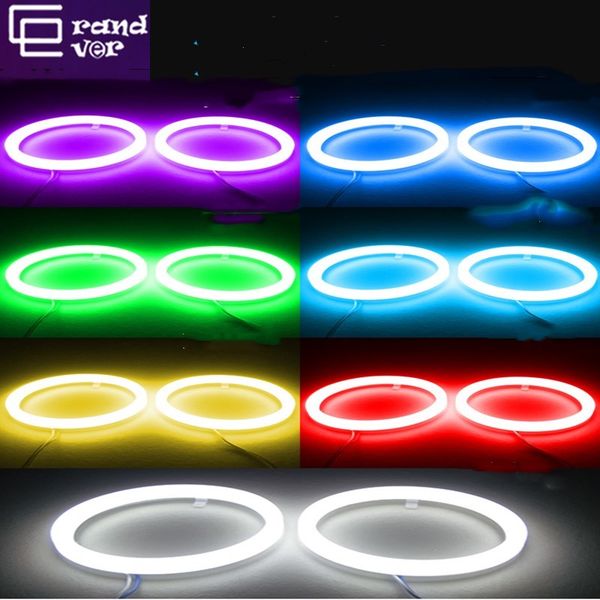 

2pcs auto angel eyes 6000k car halo ring lights 60mm 70mm 80mm 90mm 100mm 110mm 120mm led cob led headlight for car auto moto