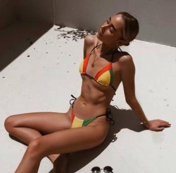 

цвет лоскутное бикини наборы дизайнерская женская одежда бюстгальтеры бинты трусы 2 шт. бикини костюмы, White;black