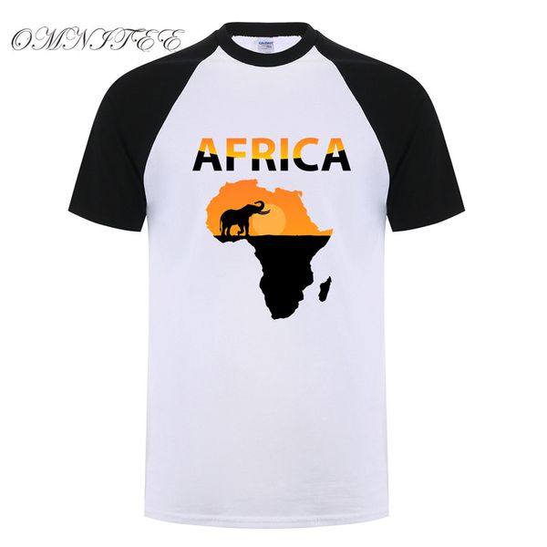 

omnitee 2017 new africa map t shirts men summer style short sleeve cotton o-neck africa t-shirt men tee, White;black