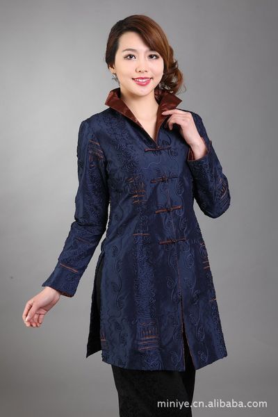 

chinese traditional costume women's silk satin jacket coat size:  - 5xl, Red