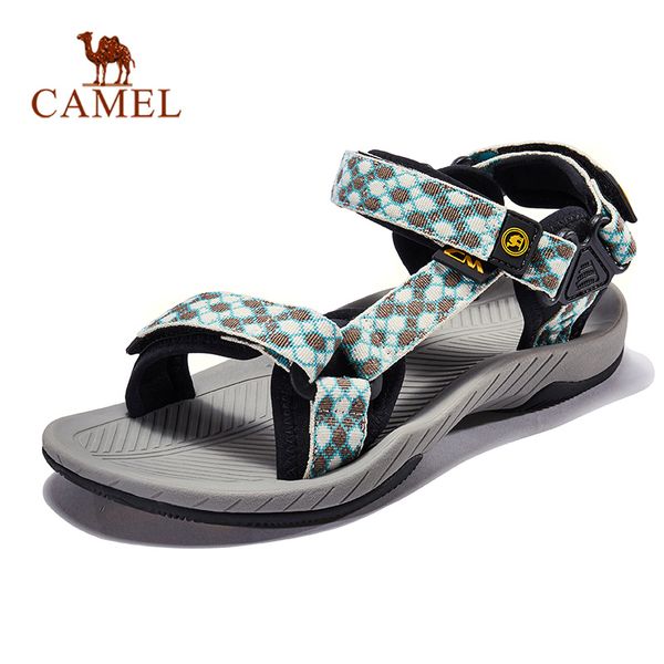 

camel women men outdoor sandals plaid summer casual comfortable anti-slip hiking trekking shoes beach fishing sandals