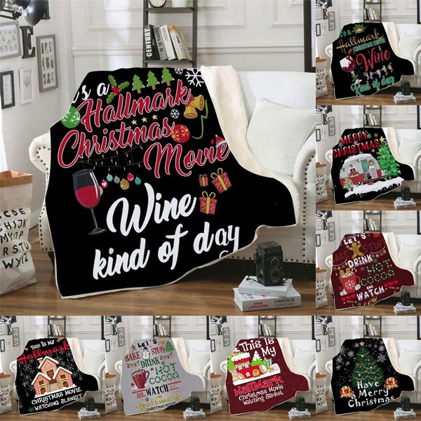 

christmas blanket 150*200cm adults 3d print fleece throw blanket sofa bedding blankets merry christmas soft blanket ooa7155