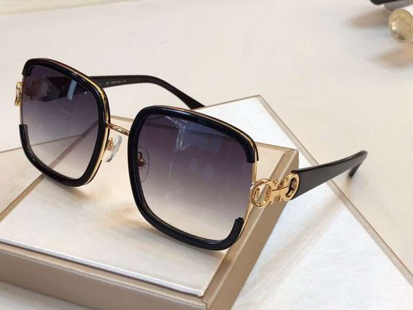

923 gold/black square sunglasses grey smoke sun glasses women brand designer sunglasses shades new with box, White;black