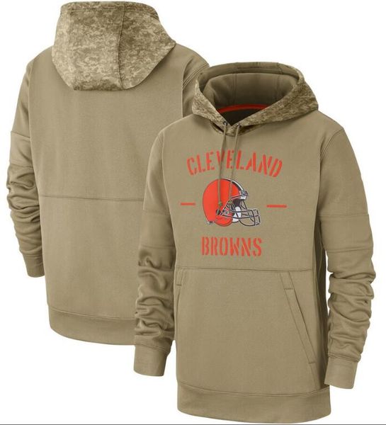 

2020 mens women youth tan cleveland hoodies brown men sweatshirt 2019 salute to service sidelinetherma pullover hoodie, Blue;black