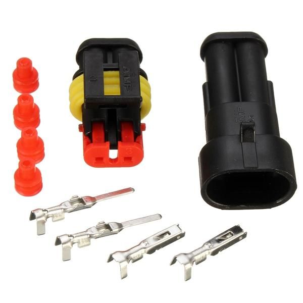 PA66 impermeável 2 Terminais Pin Way fio conector para motocicleta elétrica Truck Car