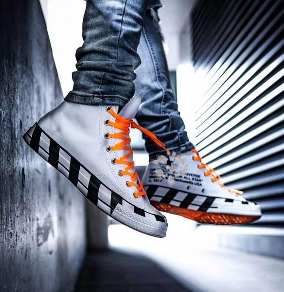 

off whÃ¬tÃ¨ x cÃ²nversÃ¨ 2.0 zebra chuck taylÃ²r all-star 1970s youth high men/women sneakers canvas running canvas shoes 36-45, Black