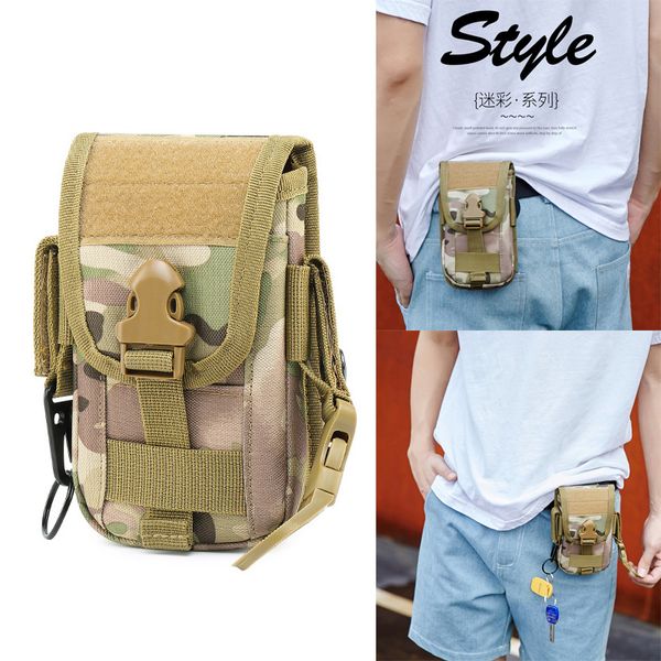 

outdoor oxford cloth multi-function camo belt pouch bag pack phone bags molle pouch belt camp pocket waist fanny bag hunting accessories