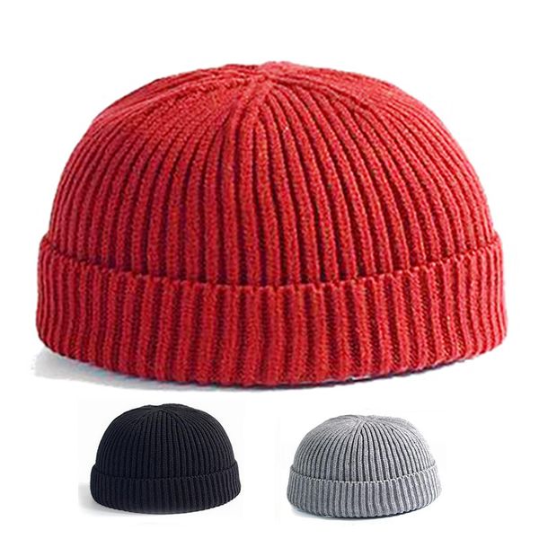 

solid wool knitted beanie skull cap winter men women soft thick warm elastic hats skullies 2018 harajuku knitted wool hat, Blue;gray