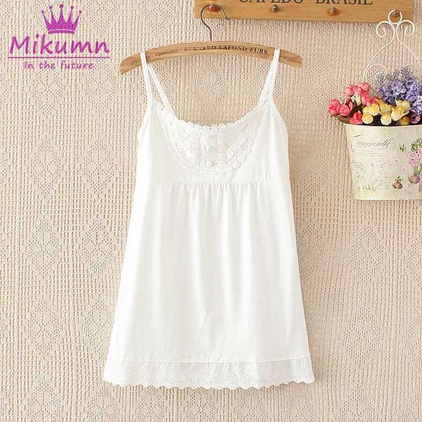 

mikumn mori girl cotton crochet lace vest basic shirt women tank kawaii lolita basic tank tanks lady tunic boho camis, White