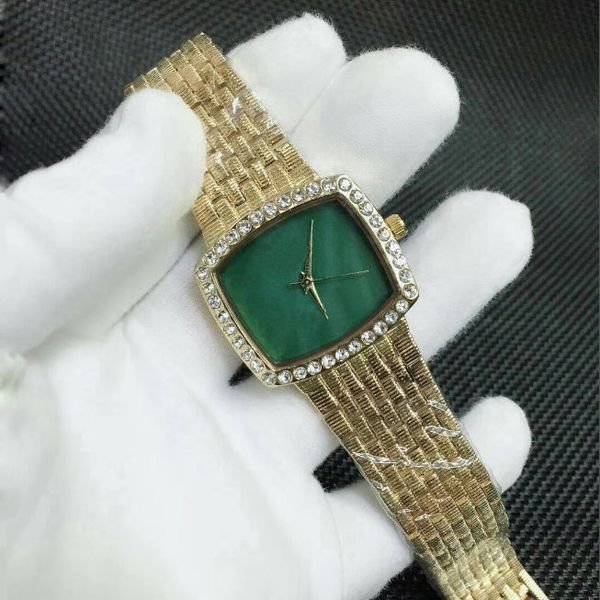 

luxuy ladies square watches full diamond watch rhinestone women swiss designer automatic wristwatches bracelet clock womens montre de luxe, Slivery;brown