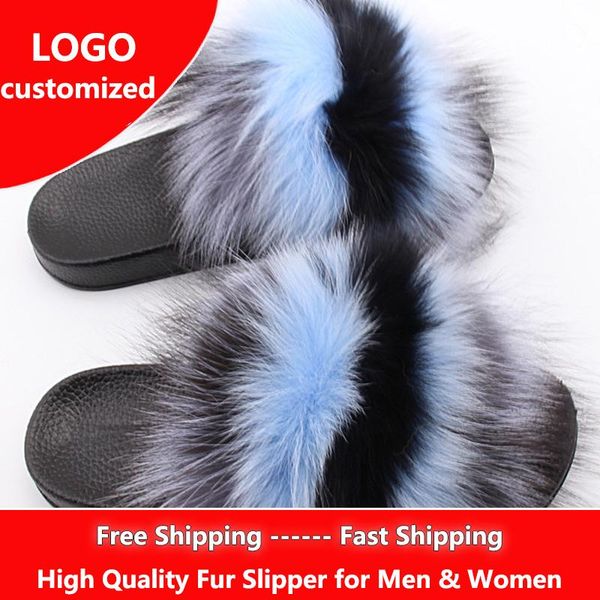 

fluffy slippers real fur slides women indoor flip flops casual platform shoes flat sandals xute house feather slippers, Black