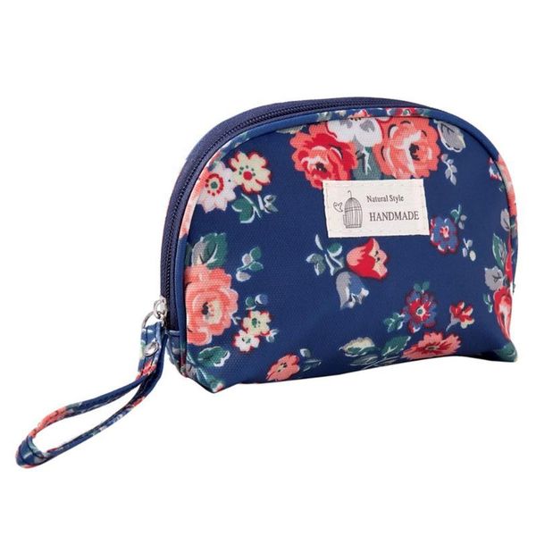 

водонепроницаемой ткань леди make up молния закрытие путешествие организатор небольшой портативный хранение женщины cosmetic bag цветочный у