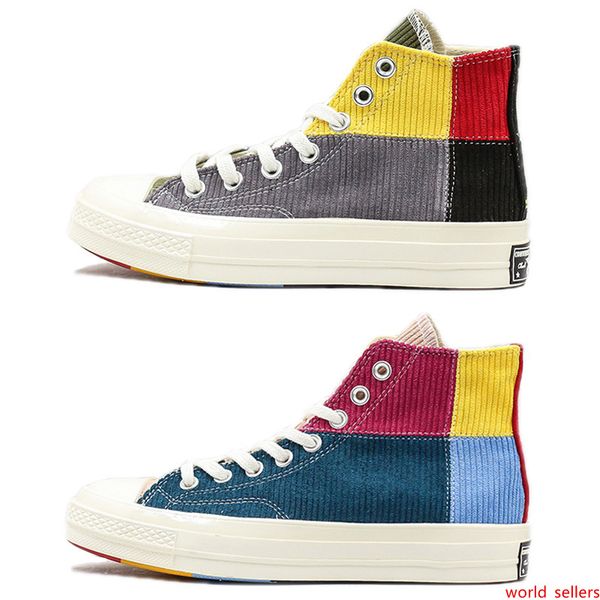 

2020 convas spring stitching colours casual shoes high fashion platform canvas sports shoes designer shoe men women leisure sneaker with