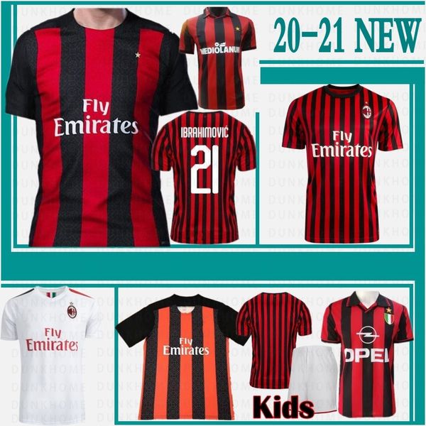 

thai ac milan 20 21 new soccer jerseys 2020 2021 piatek football shirt paqueta suso bonaventura higuain calhanoglu caldara men jerseys, Black;yellow