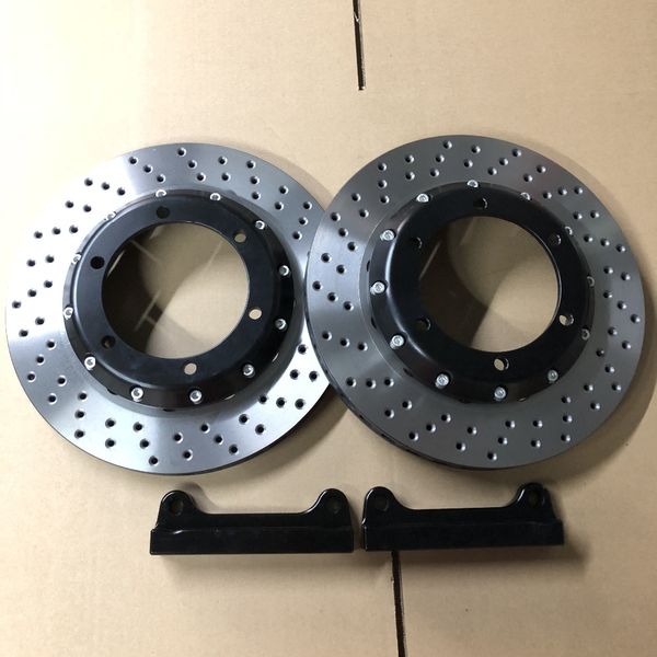 

jekit 330x28mm j hook flower type silver colour brake disc and bracket for 5200 caliper for smart fortwo 2012 at front