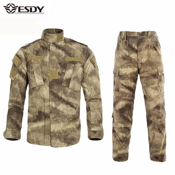 

outdoor men autumn winter trainning & exercise sets tactical army camouflage combat hunting uniforms tactical uniforms, White;black