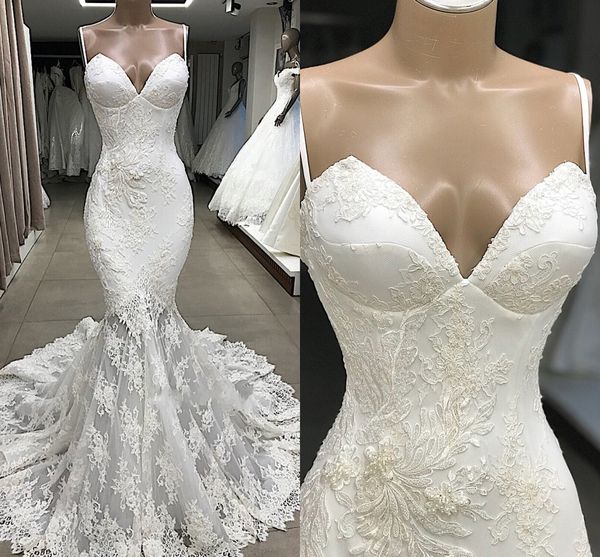 

lace wedding dresses sweetheart court train bohemia beach bridal dress zipper back vestido de noiva customized, White