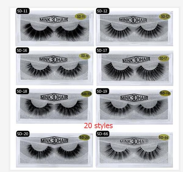 

quality 3d mink eyelashes eye makeup mink false lashes soft natural thick fake eyelashes 3d eye lashes extension beauty tools 20 styles