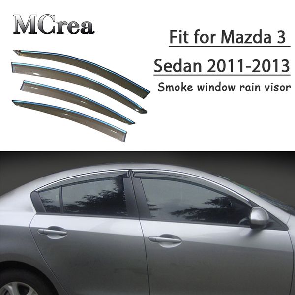 

atreus 1set abs for 2013 2012 2011 2010-2007 mazda 3 sedan accessories car vent sun deflectors guard smoke window rain visor