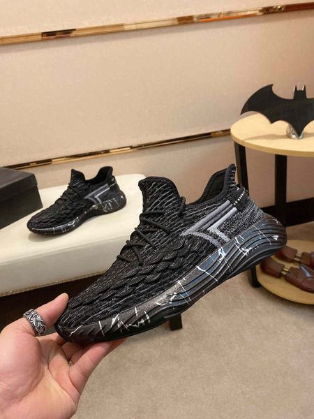 

luxury platform designer casual shoes genuine leather sneakers mens women trendy fashion white leather colorful laces shoes flat chaussures, Black