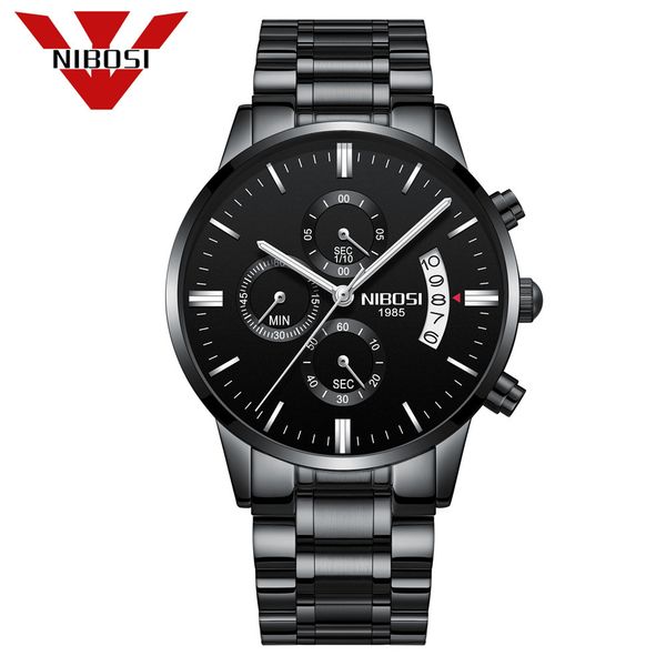 

nibosi men watches famous brand watches men luxury casual male clock man sports quartz men wristwatch relogio masculino, Slivery;brown