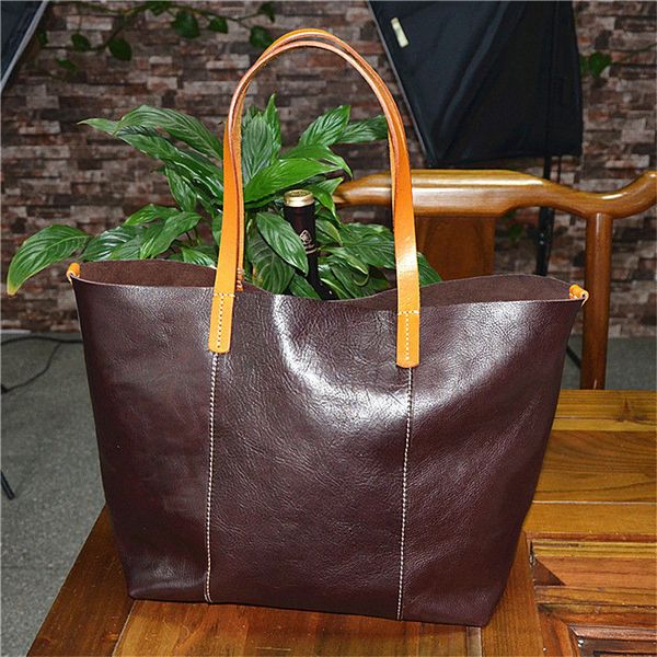 

nesitu a4 vintage casual yellow green black brown coffee vegetable tanned genuine leather women shoulder bag m32028