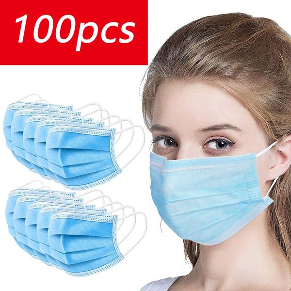 

100pcs disposable dustproof face mouth masks anti pm2.5 mask face careelastic anti-fog masque anti dust